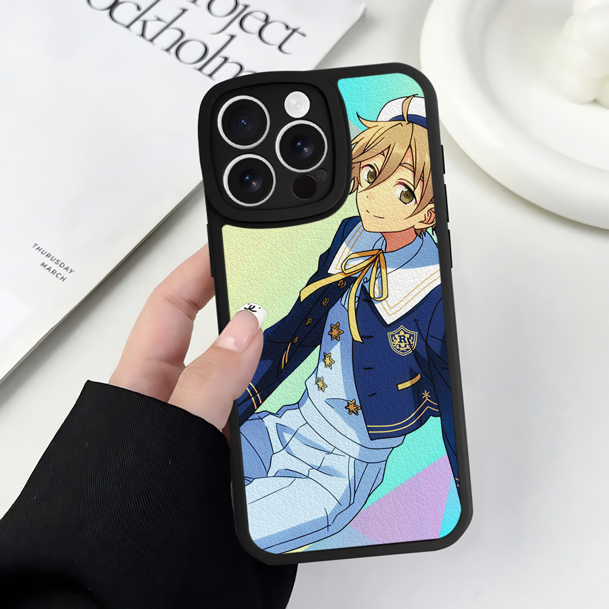 （画像用） あんさんぶるスターズ! Ensemble Stars 【iPhone 16シリーズ対応】シリコンスマホケース（レザー調） 材質：シリコン